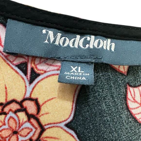 Modcloth Floral V-neck Jumpsuit Women's  XL Retro Boho Festival - Picture 10 of 13